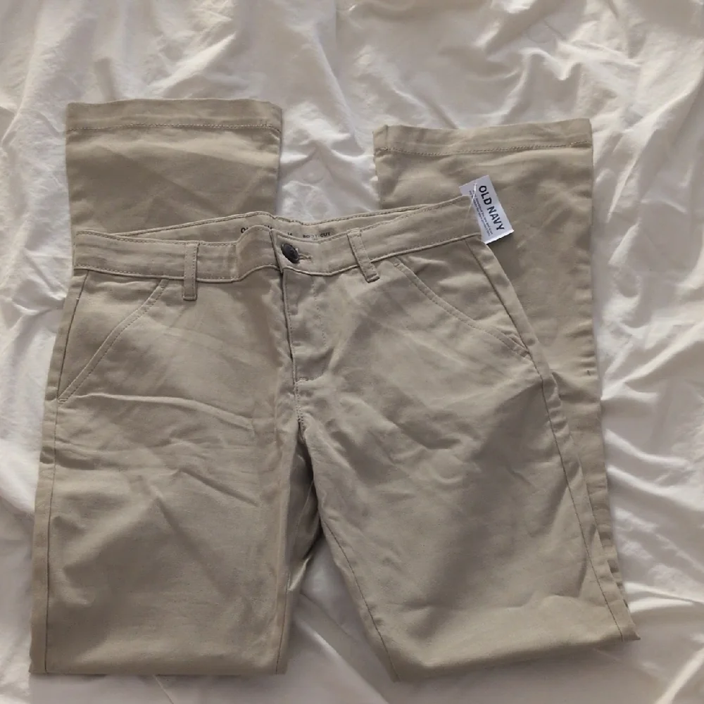 2 Pairs Old Navy Girls Sz14 Casual Bottoms - Navy, Tan Uniform